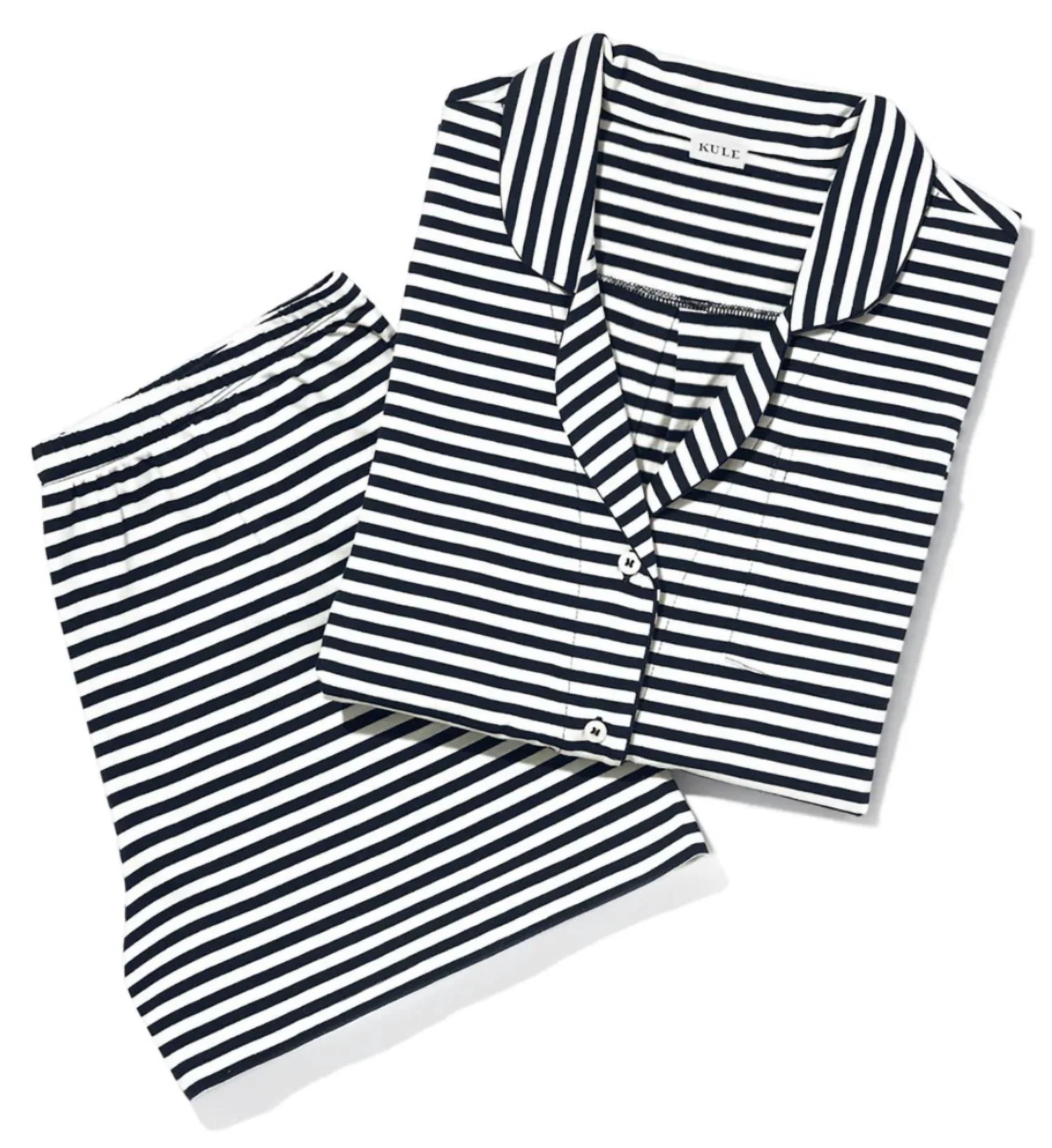 The Short Pajama Set In Navy/white
