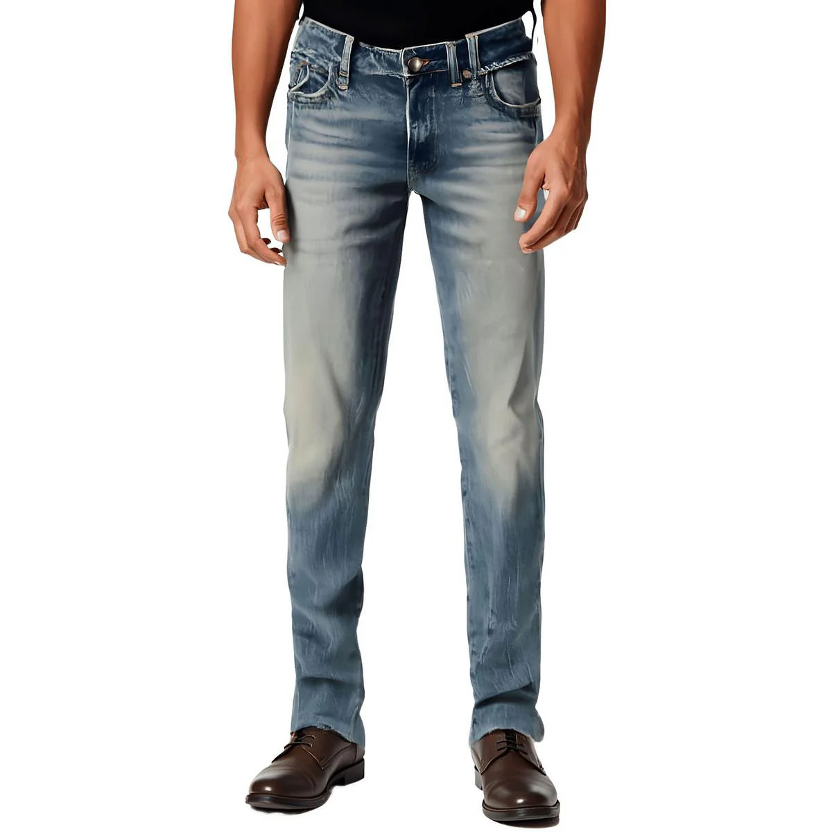 Womens Raw Hem Denim Bootcut Jeans