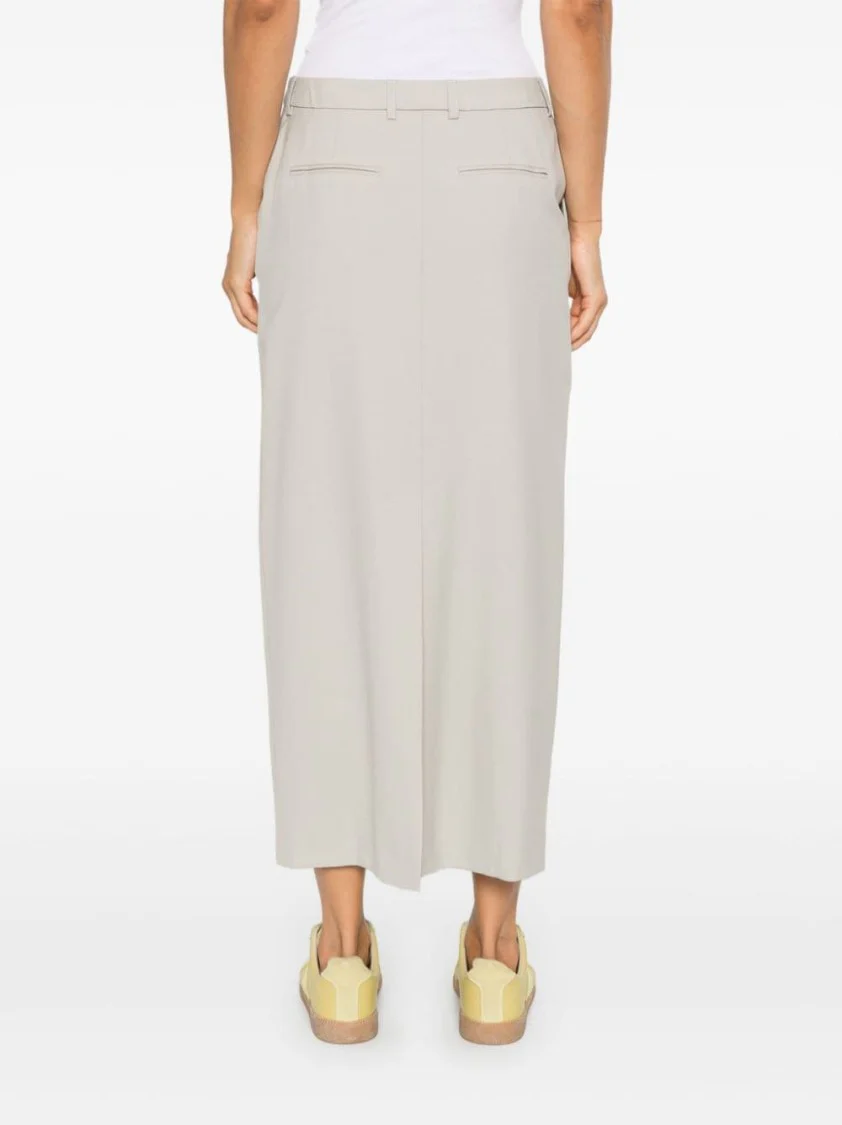 Light Grey Wool Skirt