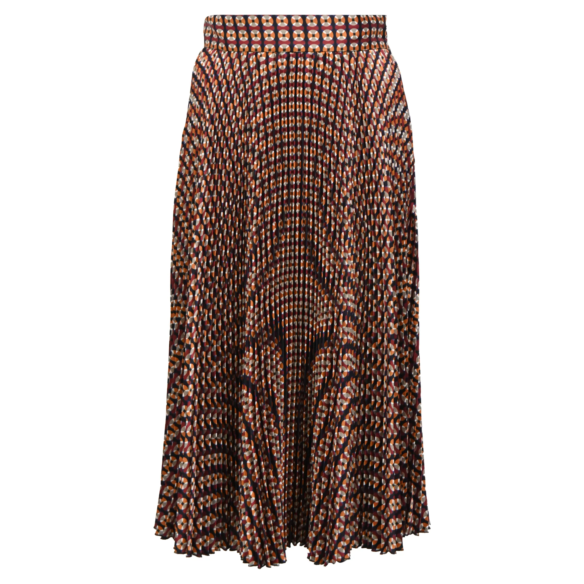 Mulberry Printed Midi Skirt in Multicolor Polyester