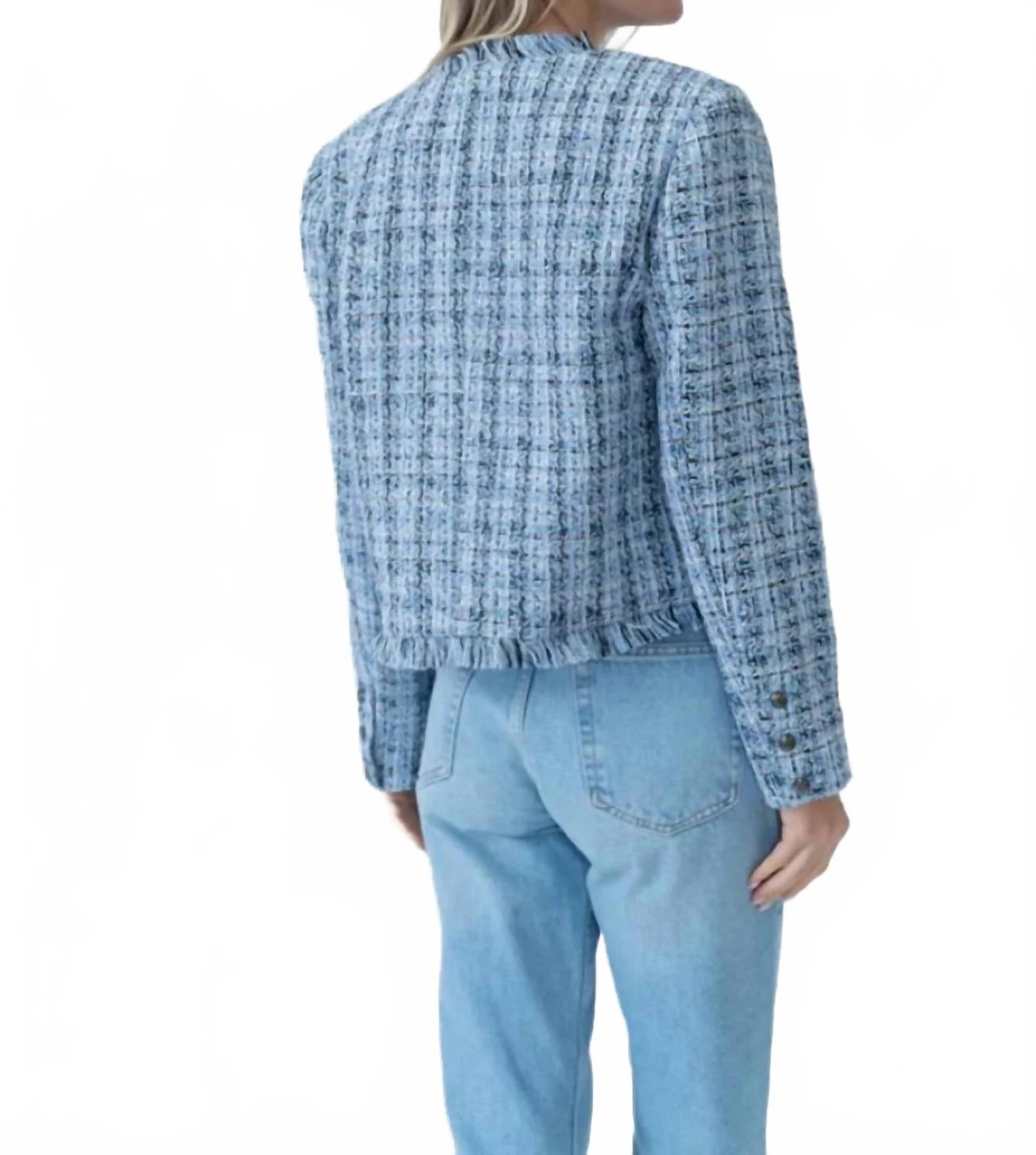 Collins Long Sleeve Blazer In Blue Multi