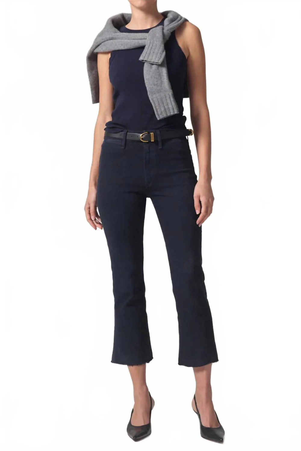 Isola Cropped Trouser In Navy