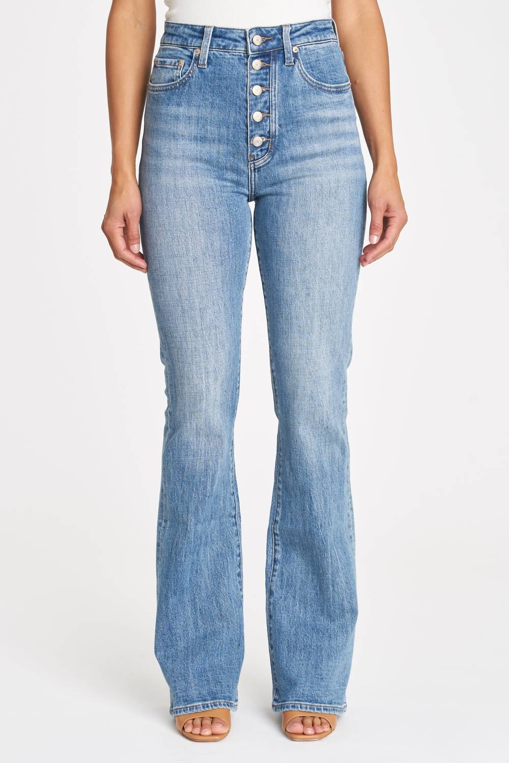 Dana High Rise Flare Jean In Denim