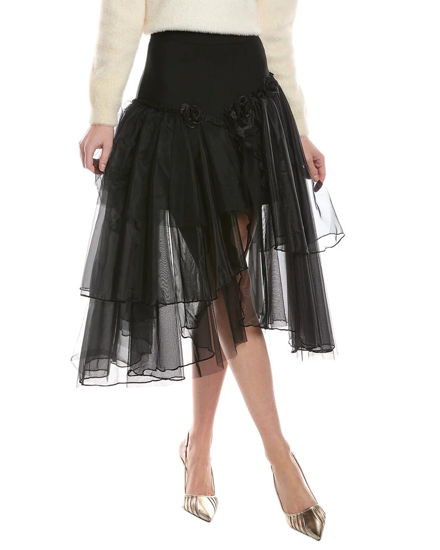 Gracia Tiered Organza & Mesh Skirt