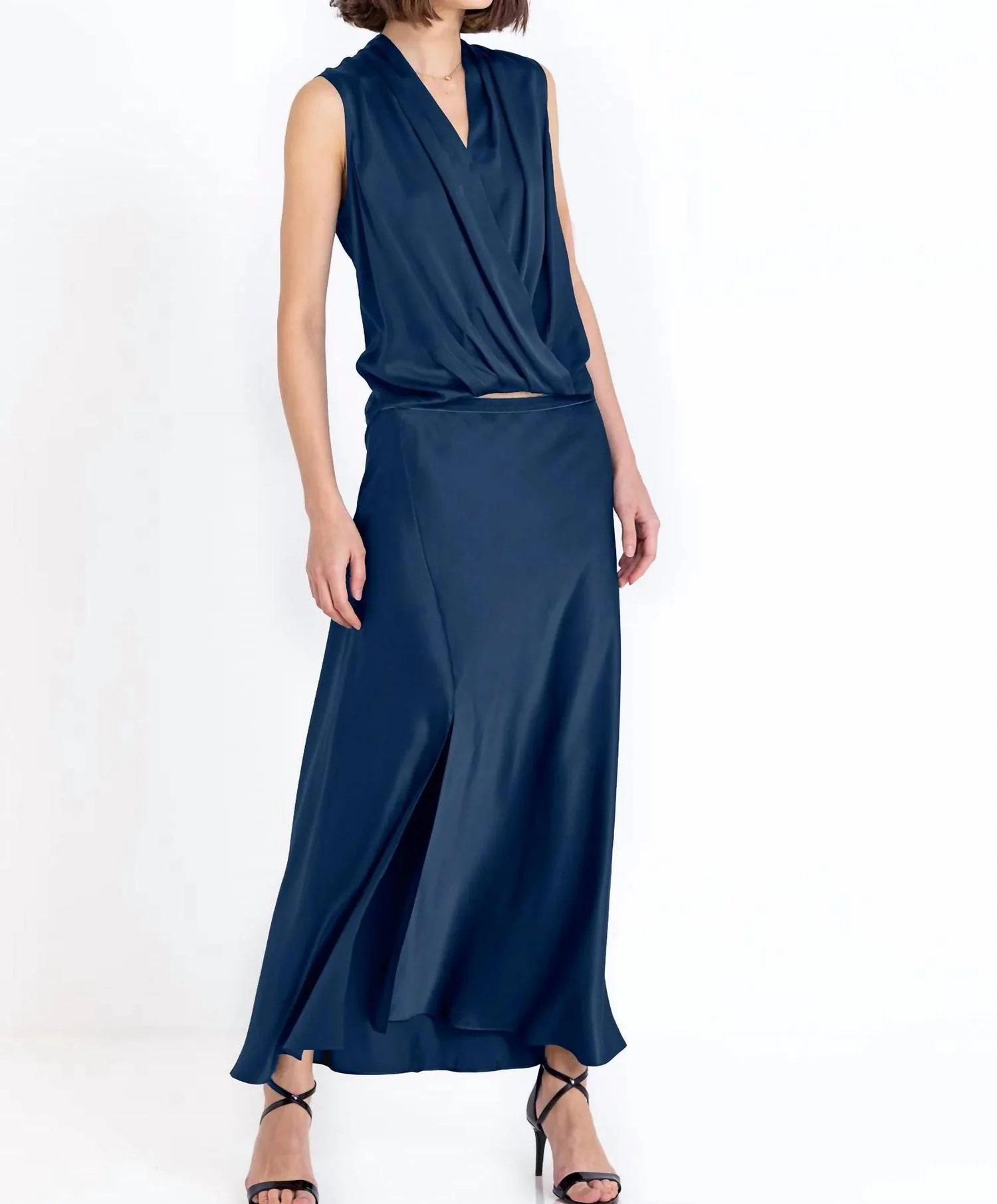 Slit The Difference Skirt In Storm