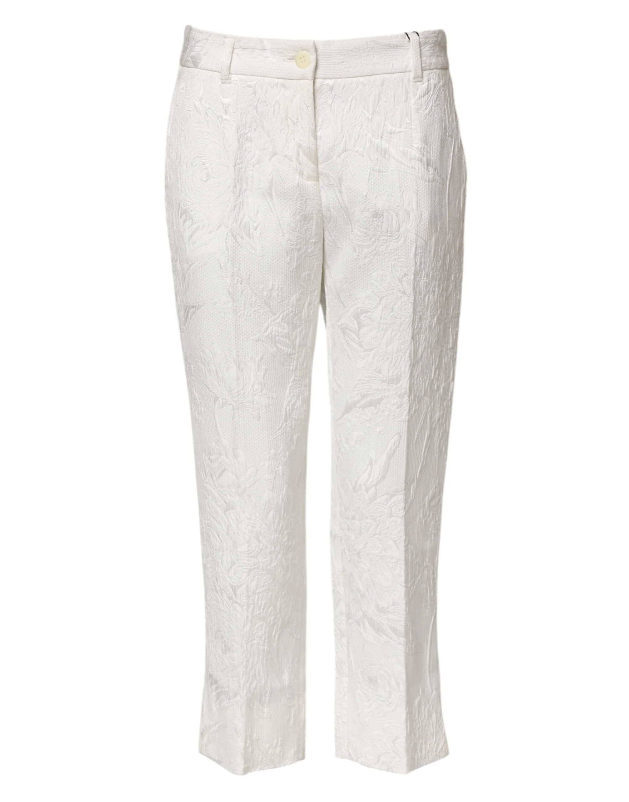 Dolce & Gabbana Cotton Floral Jacquard Women's Pants