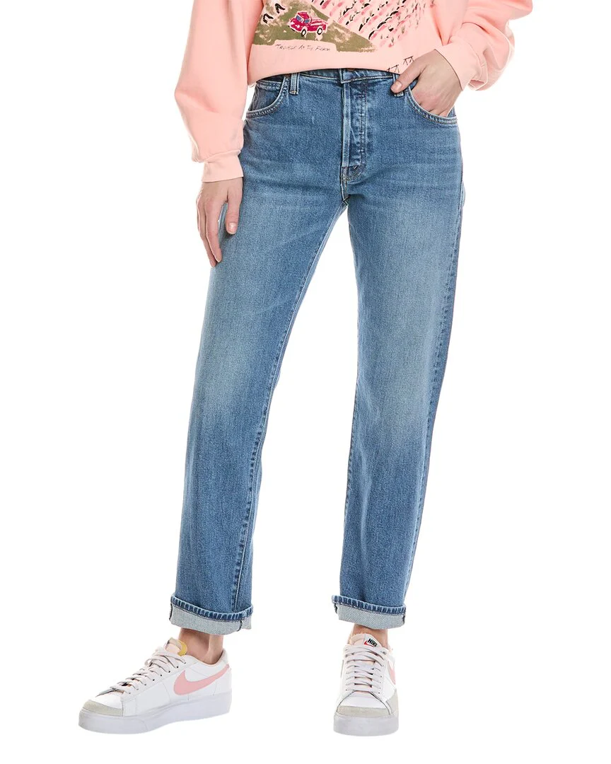 MOTHER The Mid-Rise Hiker Hover Penny For Your Thoughts Straight Jean