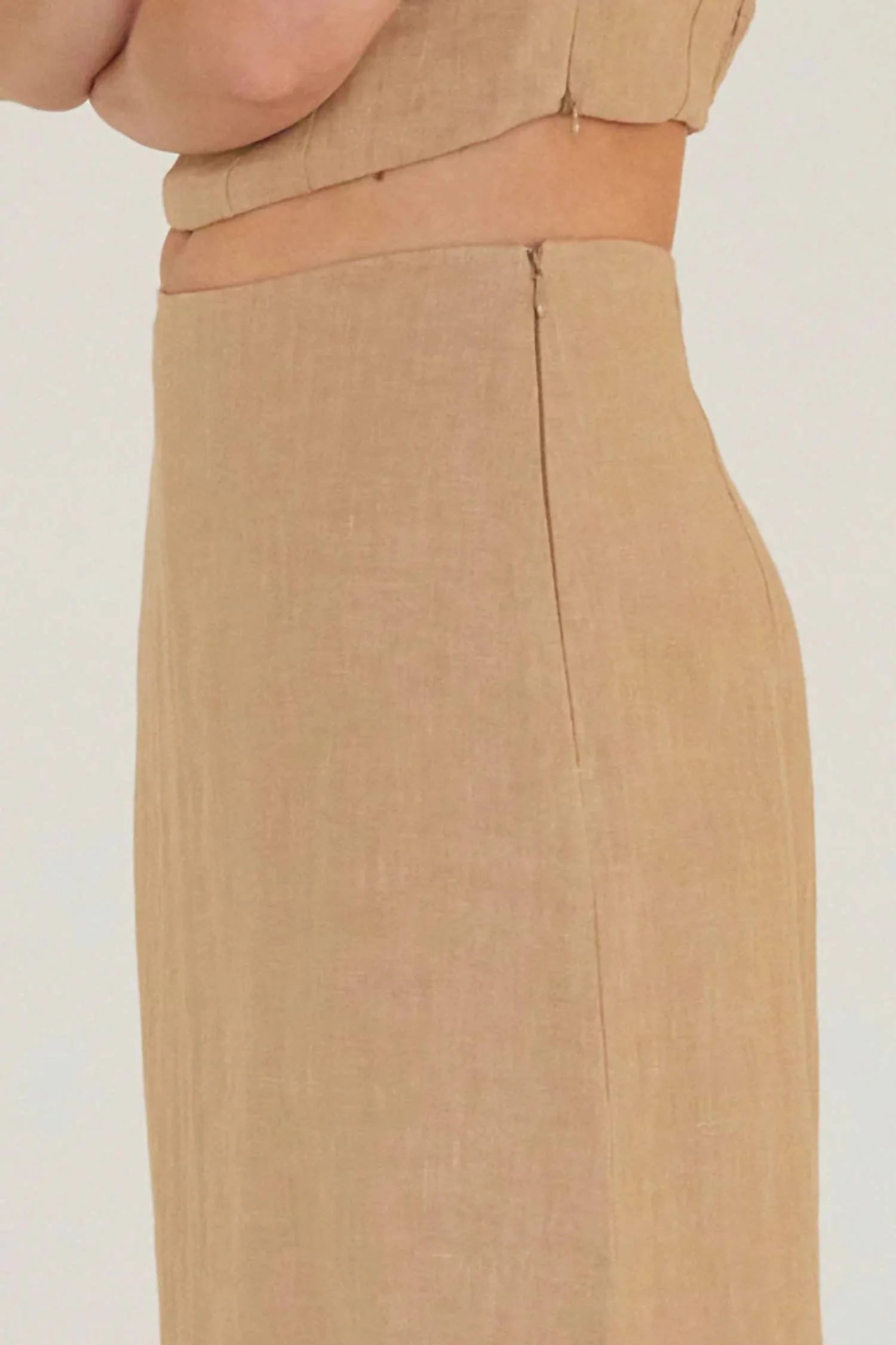 Rae Linen Maxi Skirt In Coconut