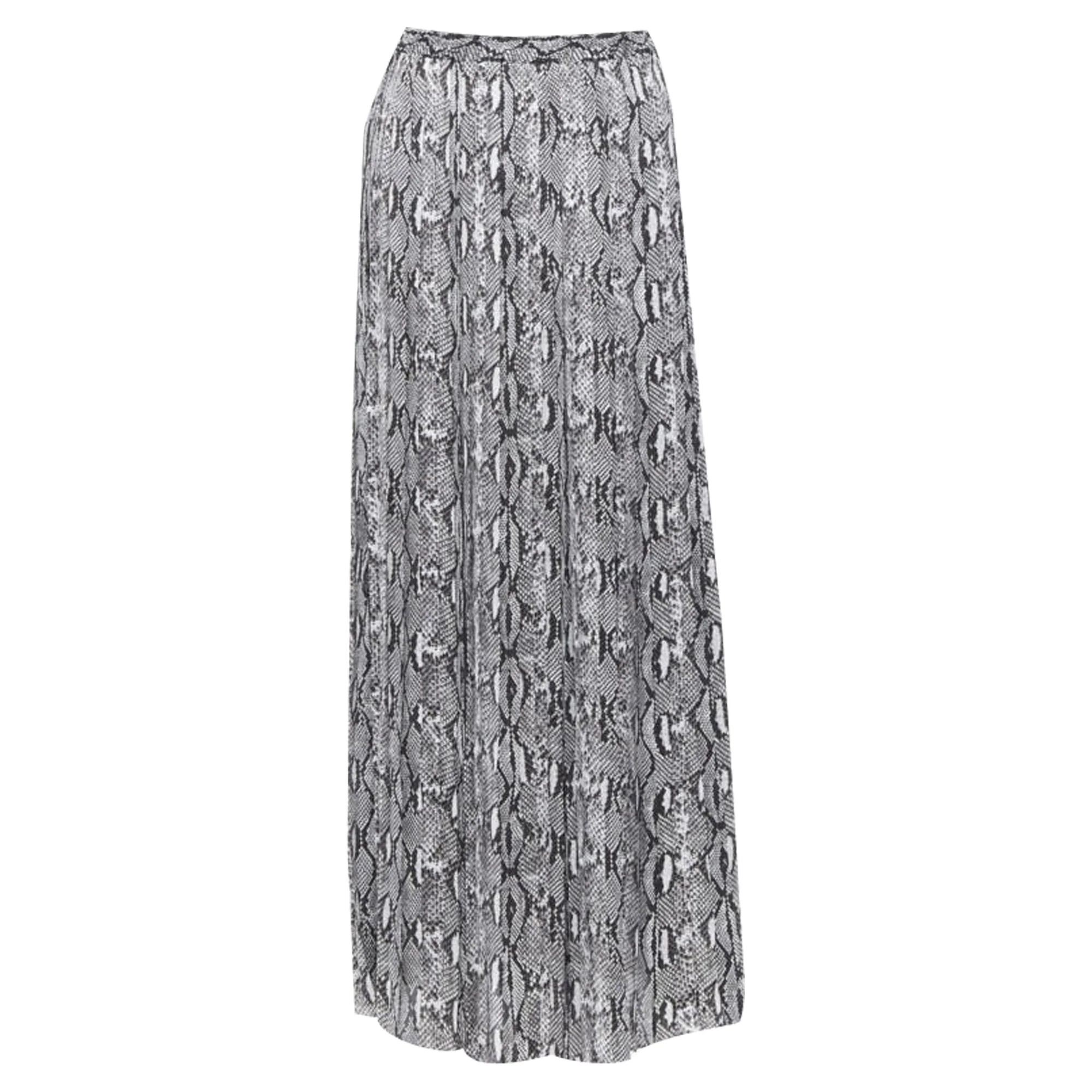 Michael Kors scaled leather print pleated midi summer skirt