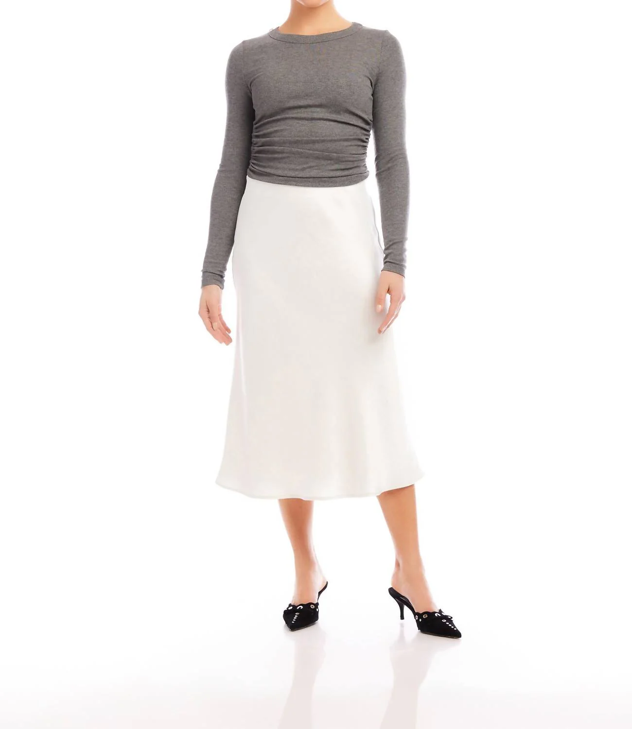 Mia Bias Skirt In Cream