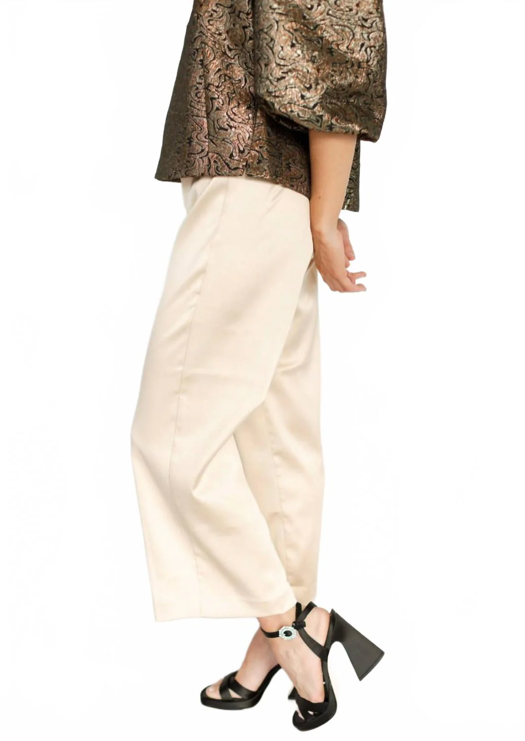 Women's Satin Pant In Pale