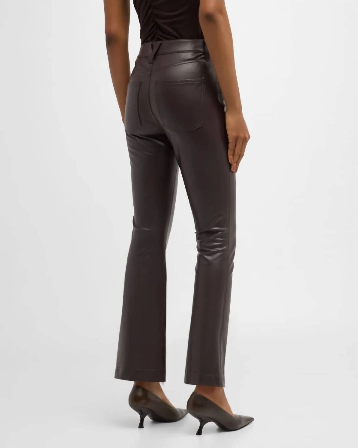 Carson High Rise Ankle Flare Pant In Dark Chocolate