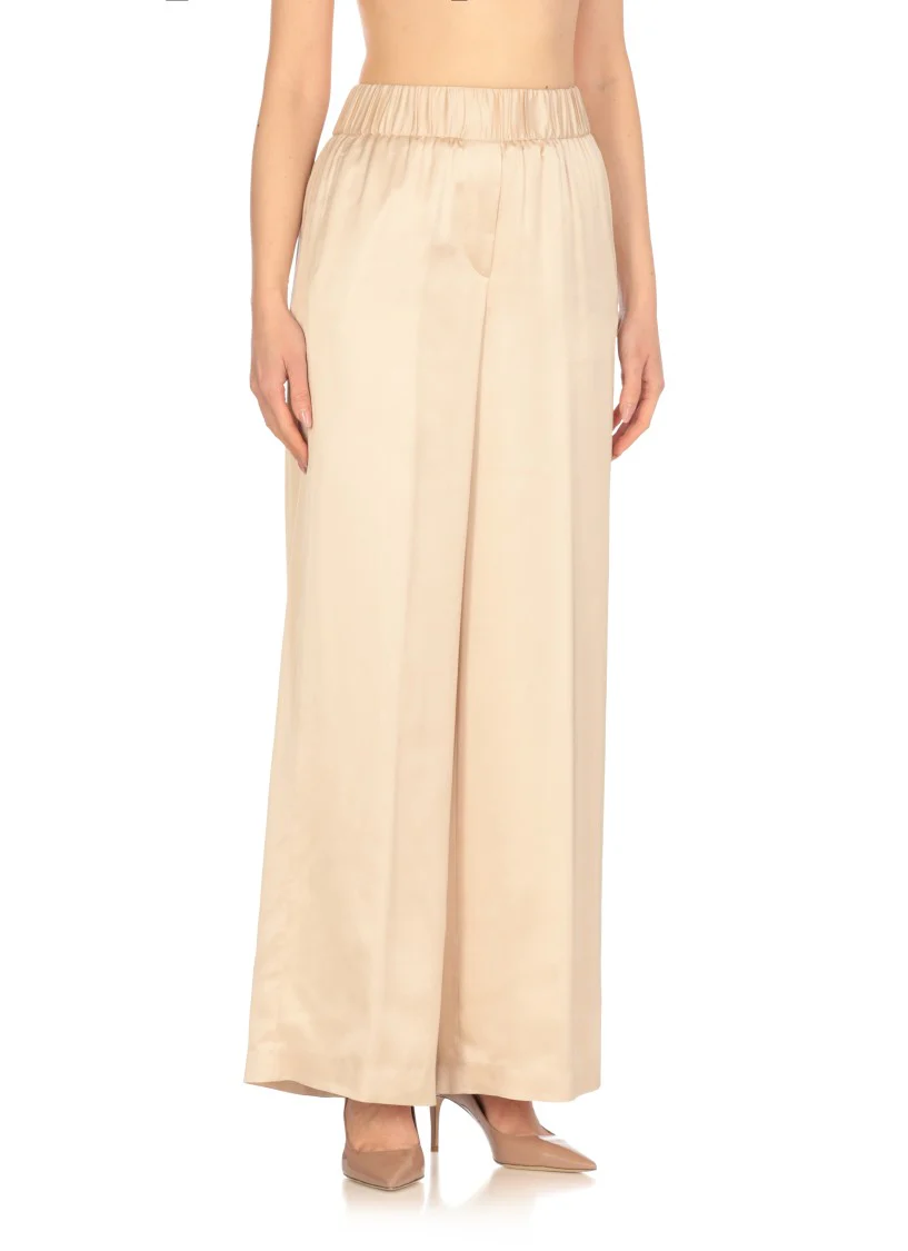 Beige Viscose Pants