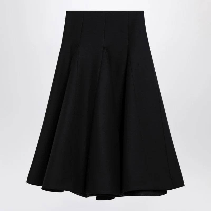 Valentino Women's Silk Flounced Midi Skirt