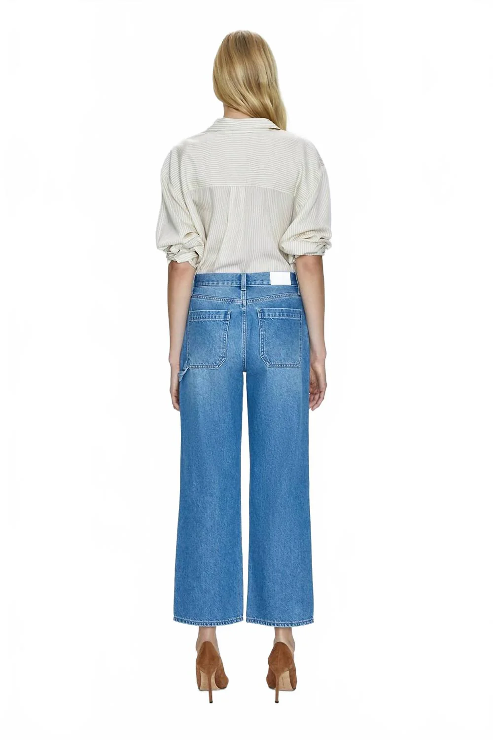 Dylan Carpenter Mid Rise Rise Wide Leg Jean In Griffith