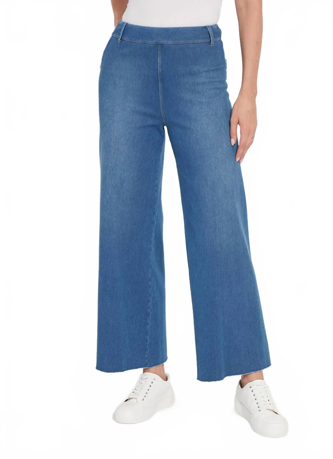 Erin Wide Leg Pant In Mid Wash