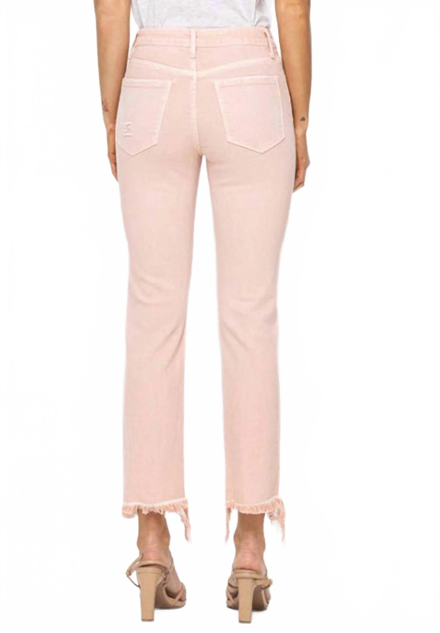 Women's Melissa Mid-Rise Straight Jeans In Powdery Pink