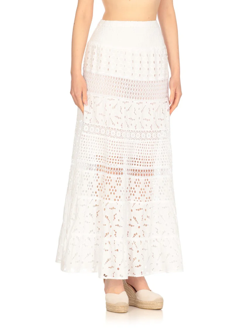Maxi Skirt With Intricate Lace Detailing