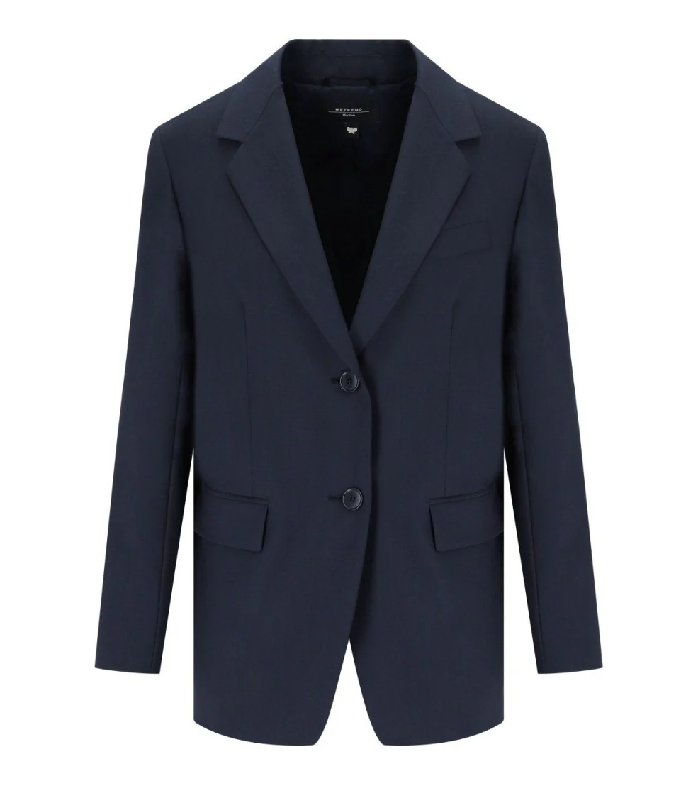 Materia Blue Single Breasted Blazer