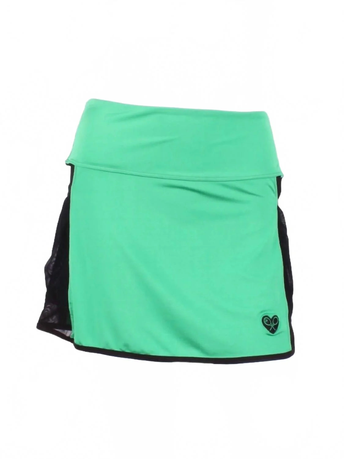 Women's Straight Skirt In Green / Black Mesh