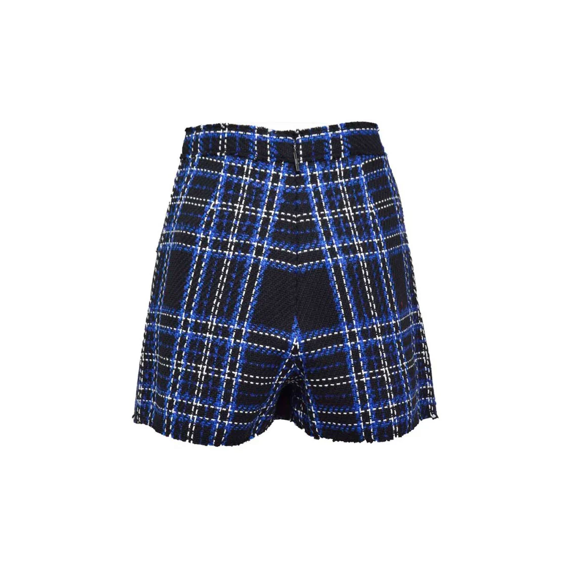 Black And Blue Tartan Tweed Skort