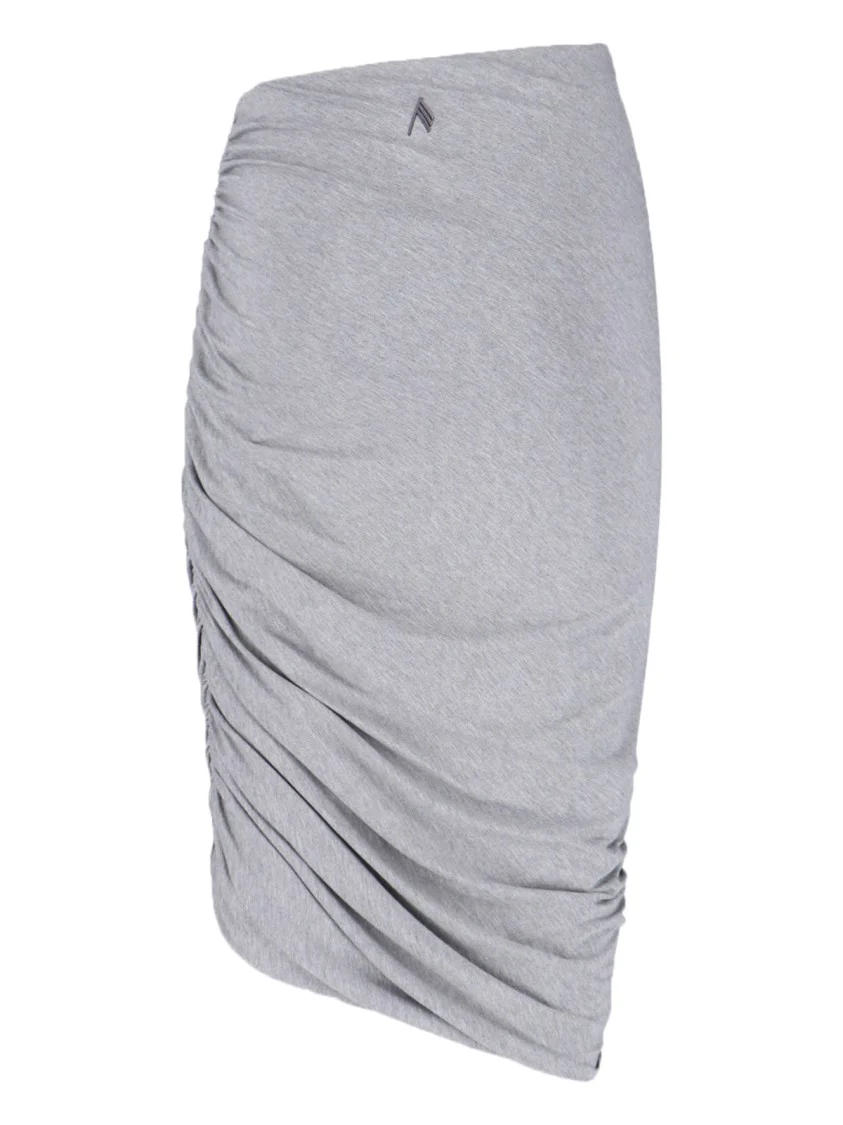 Asymmetrical Midi Skirt With Draped Details