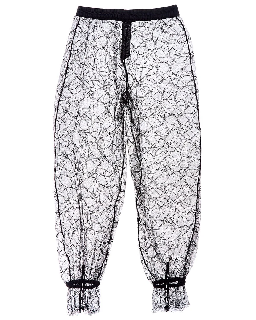 Kiki de Montparnasse Lace Silk-Trim Track Pant