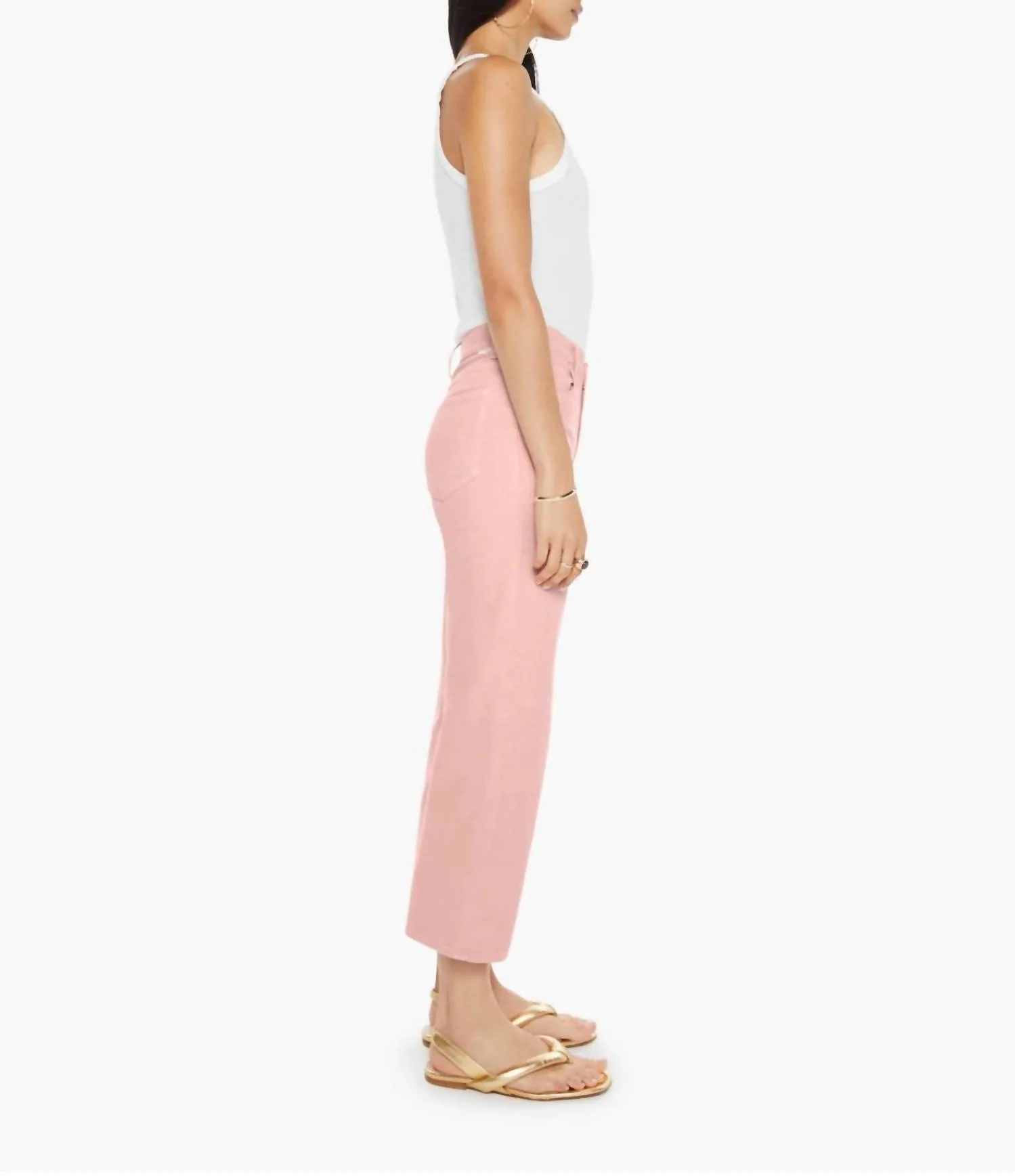 Mid Rise Maven Ankle Pant In Candlelight Peach