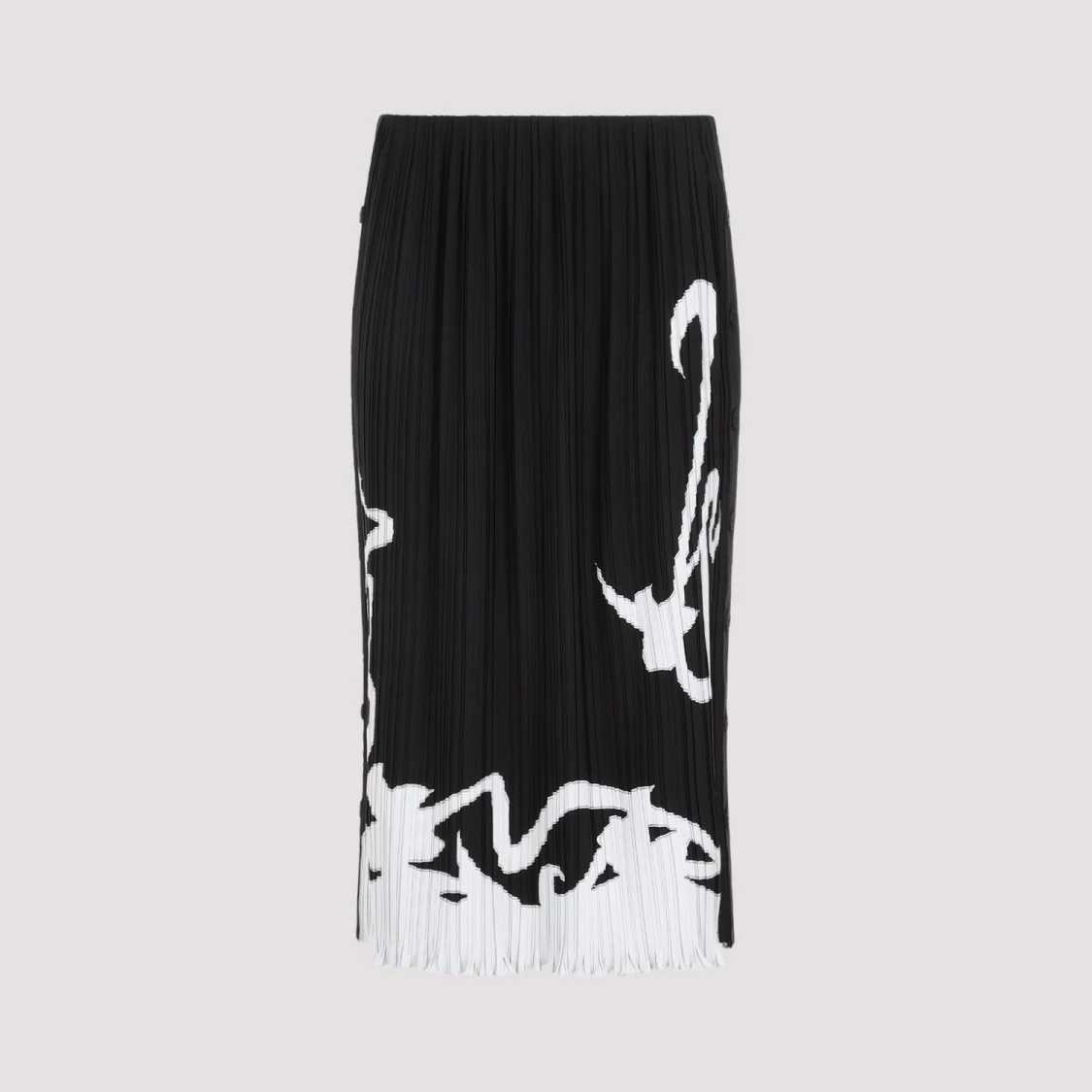 Black Pleated Long Skirt