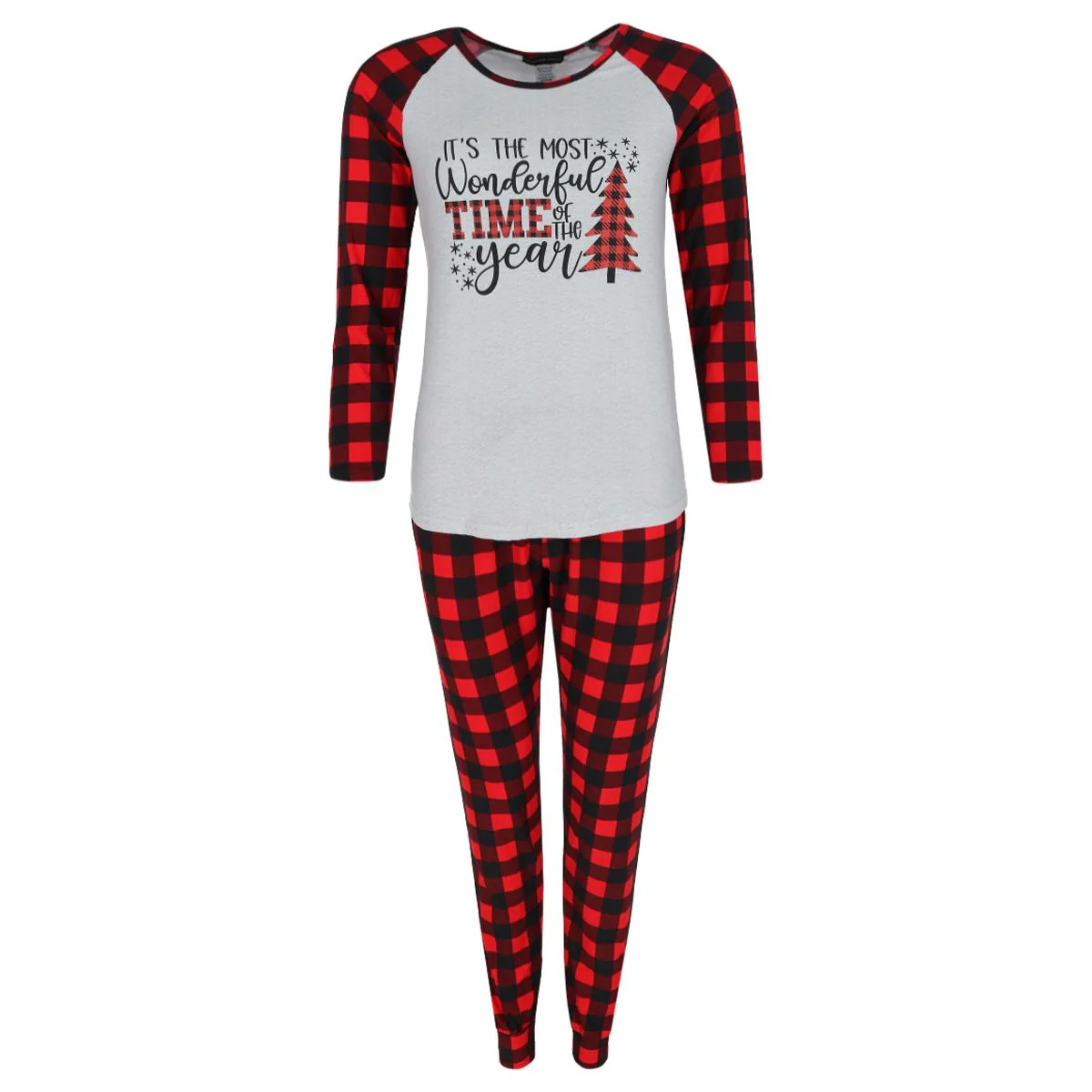 Women's Buffalo Check Long Sleeve Pajama Set