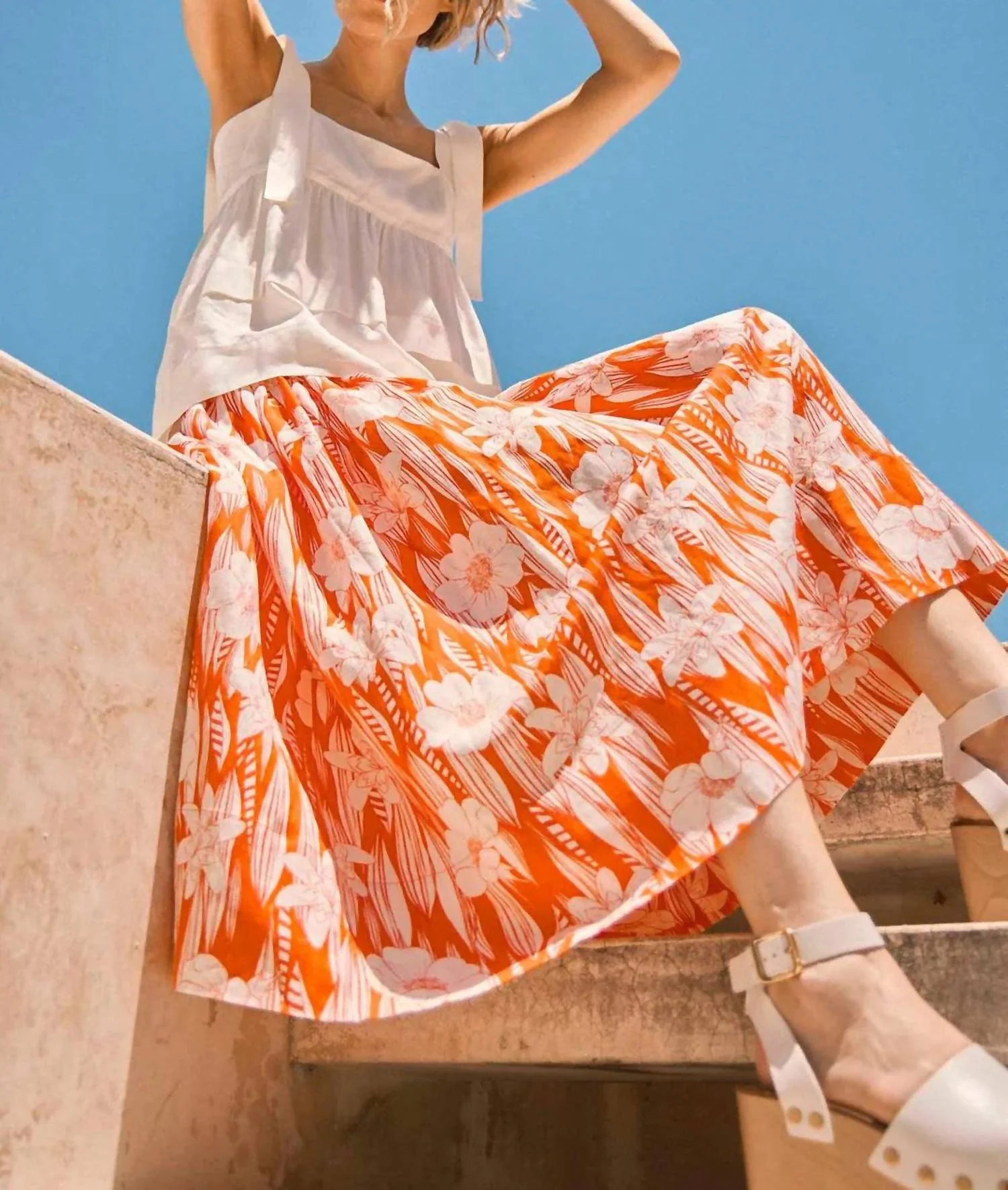 Fallon Skirt In Scarlet Lei