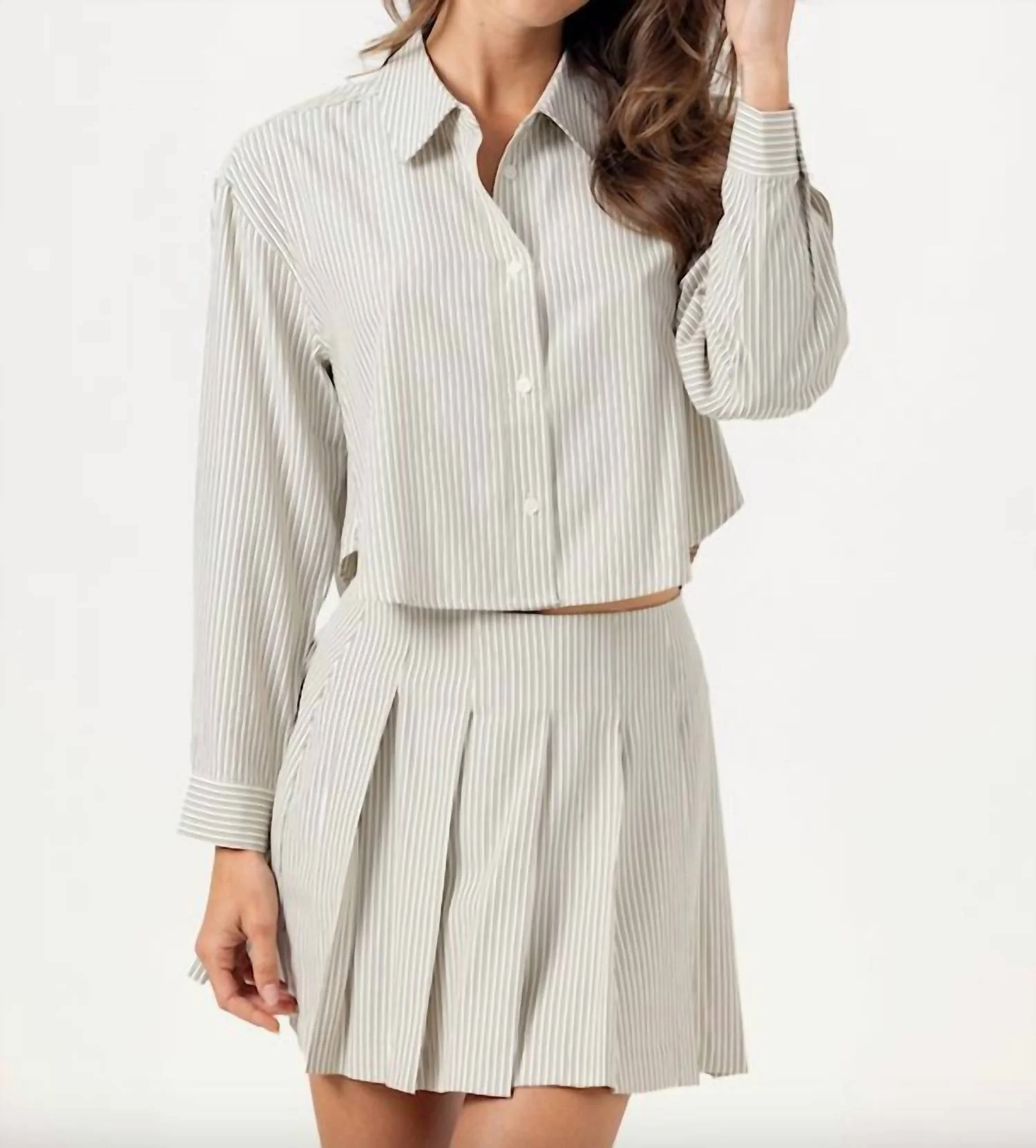 Ellie Skirt In Black Stripe