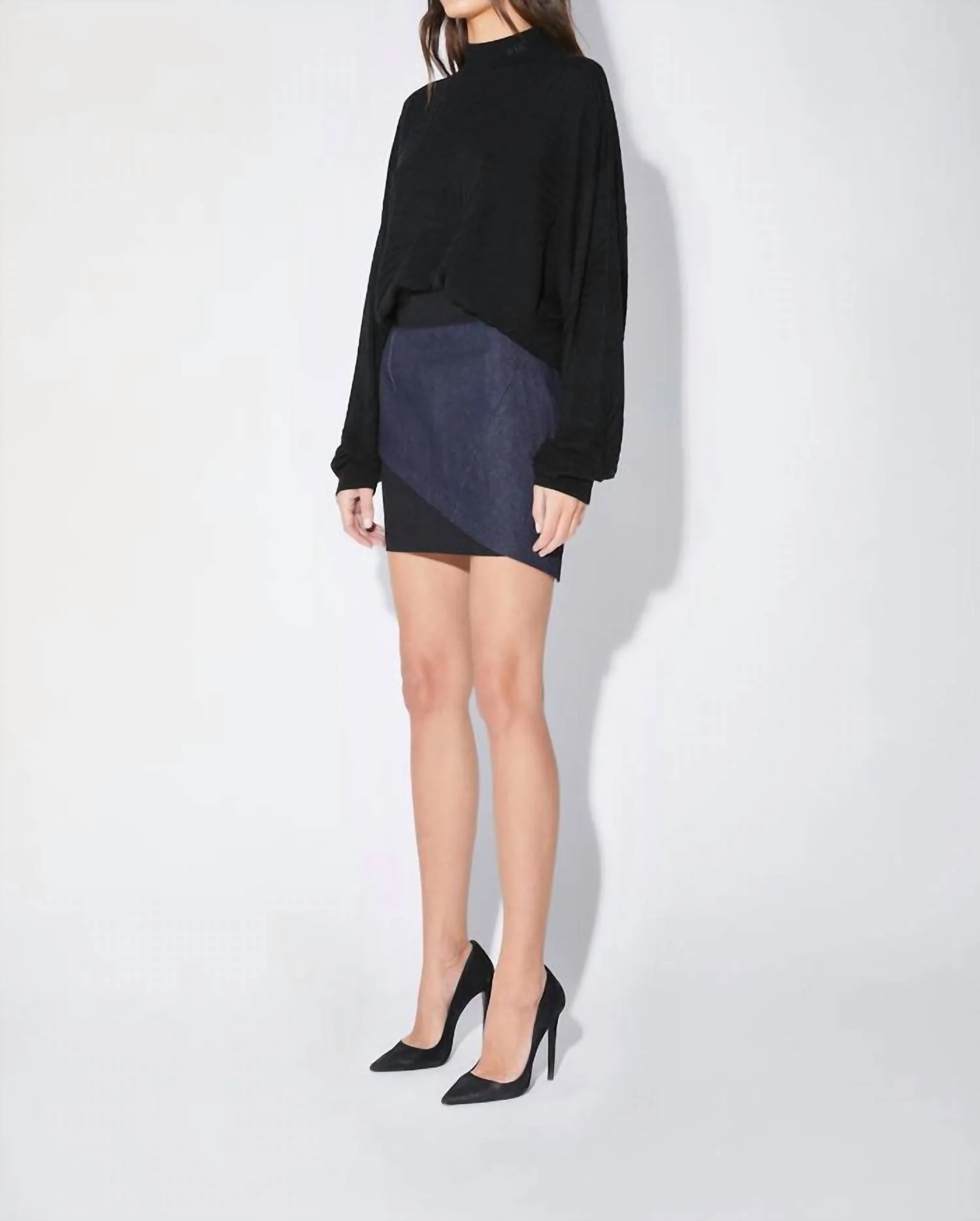 Keren Skirt In Contrast Denim