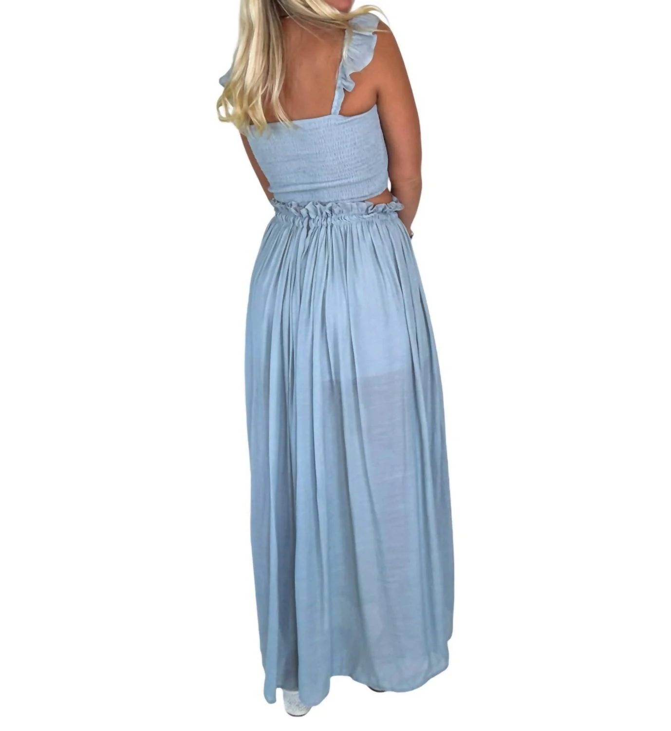 My Dearest Maxi Skirt Set In Blue