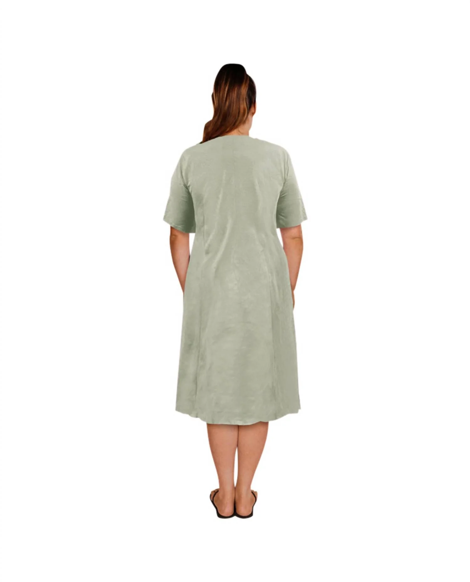 Cotton Ultra Soft Short Sleeve Sleep Tee - Plus In Sage Green