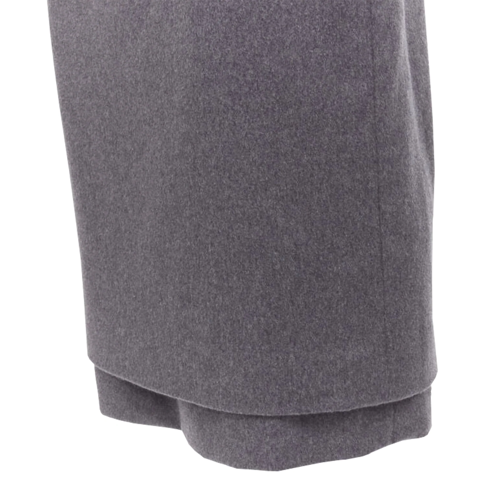 Oscar De La Renta wool double layered hem pencil skirt