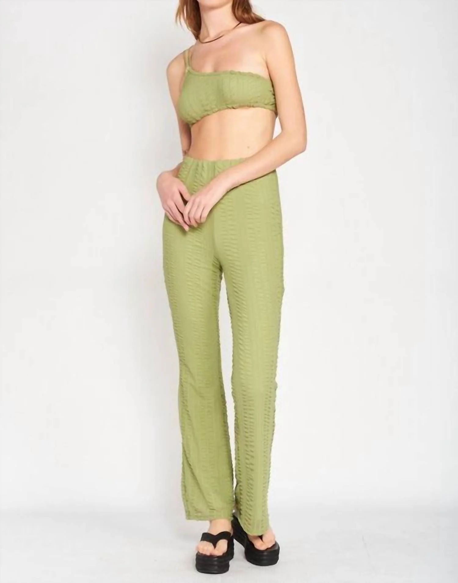 Life Is Beautiful Pant Set In Meadow Green