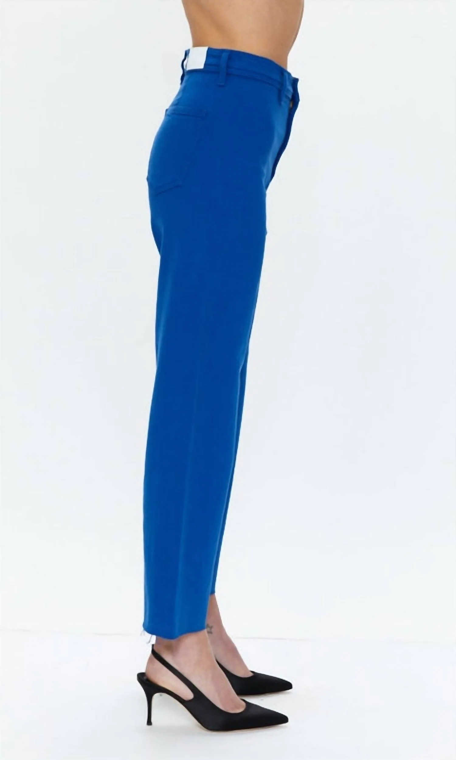 Penny Wide Leg Flare Jeans In Cobalt