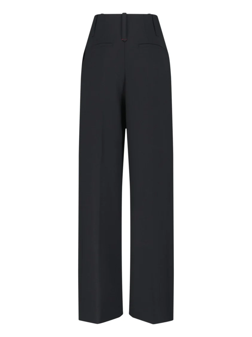 Wide-Leg Trousers Black
