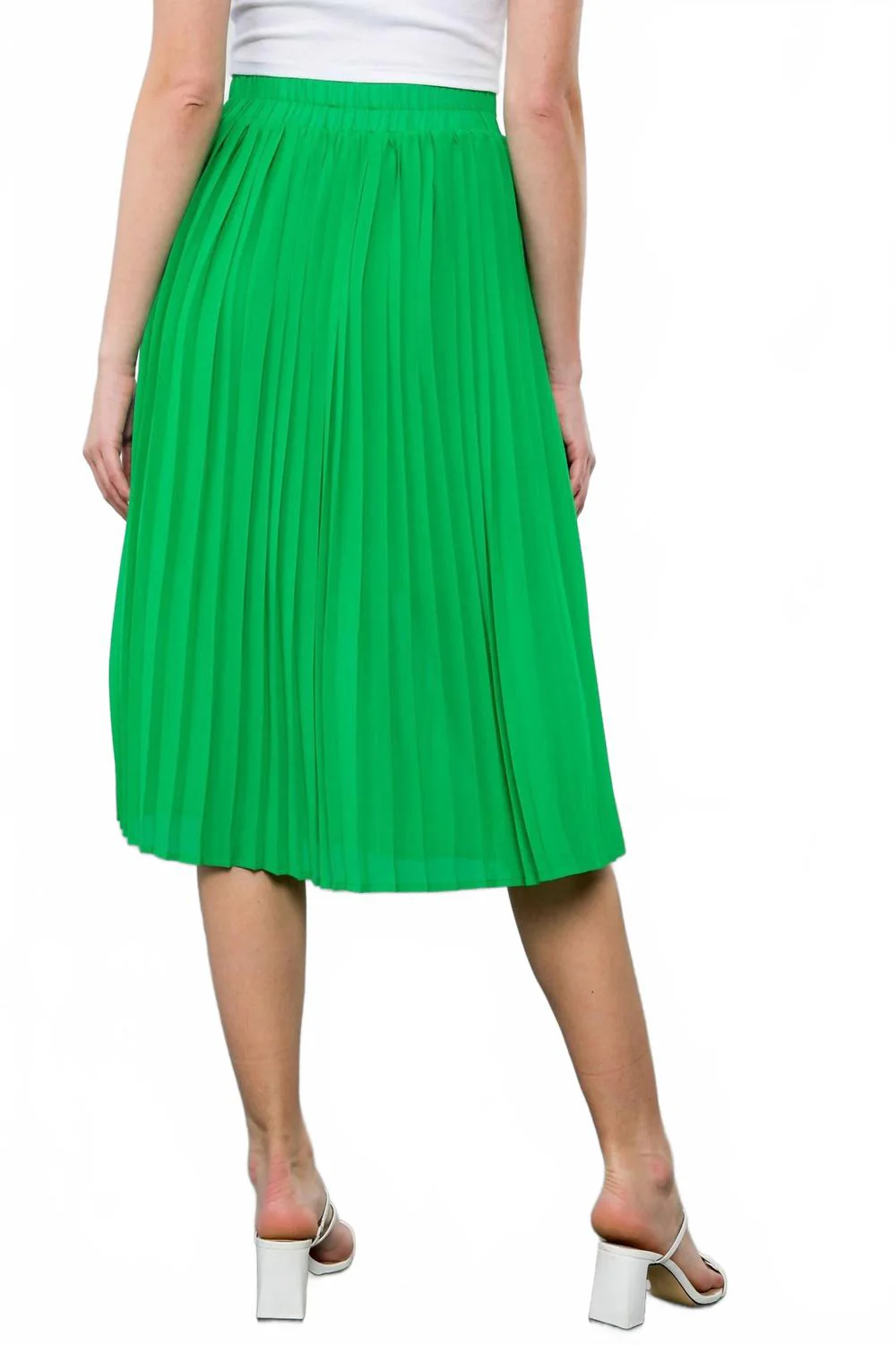 Cheerful Pleats Skirt In Green