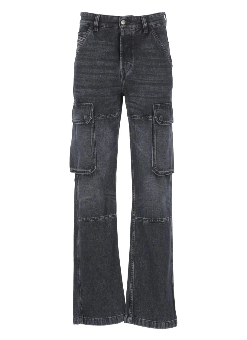 Black D-Pot Cargo Jeans