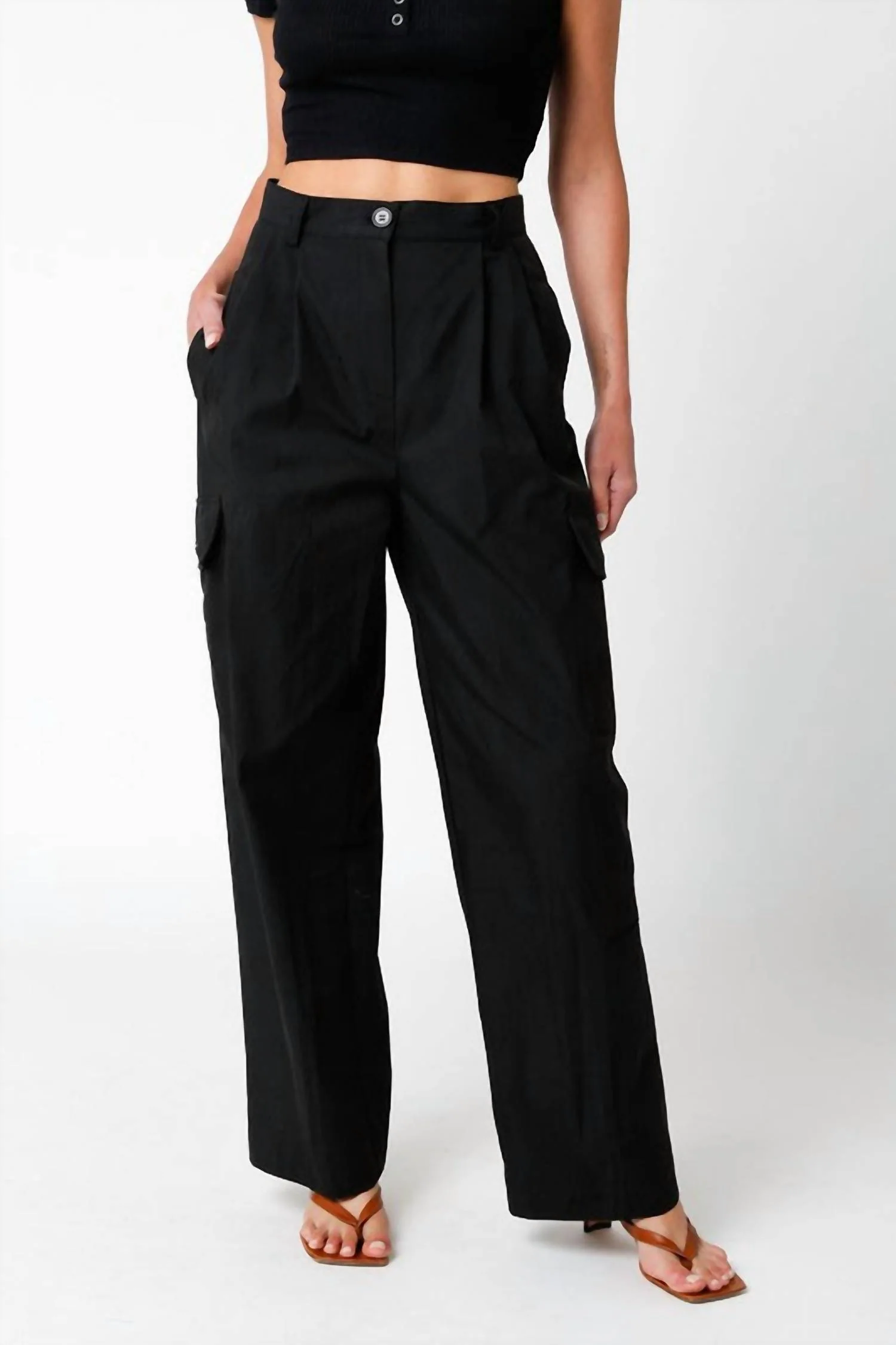 Arwen Pleated Pants In Black
