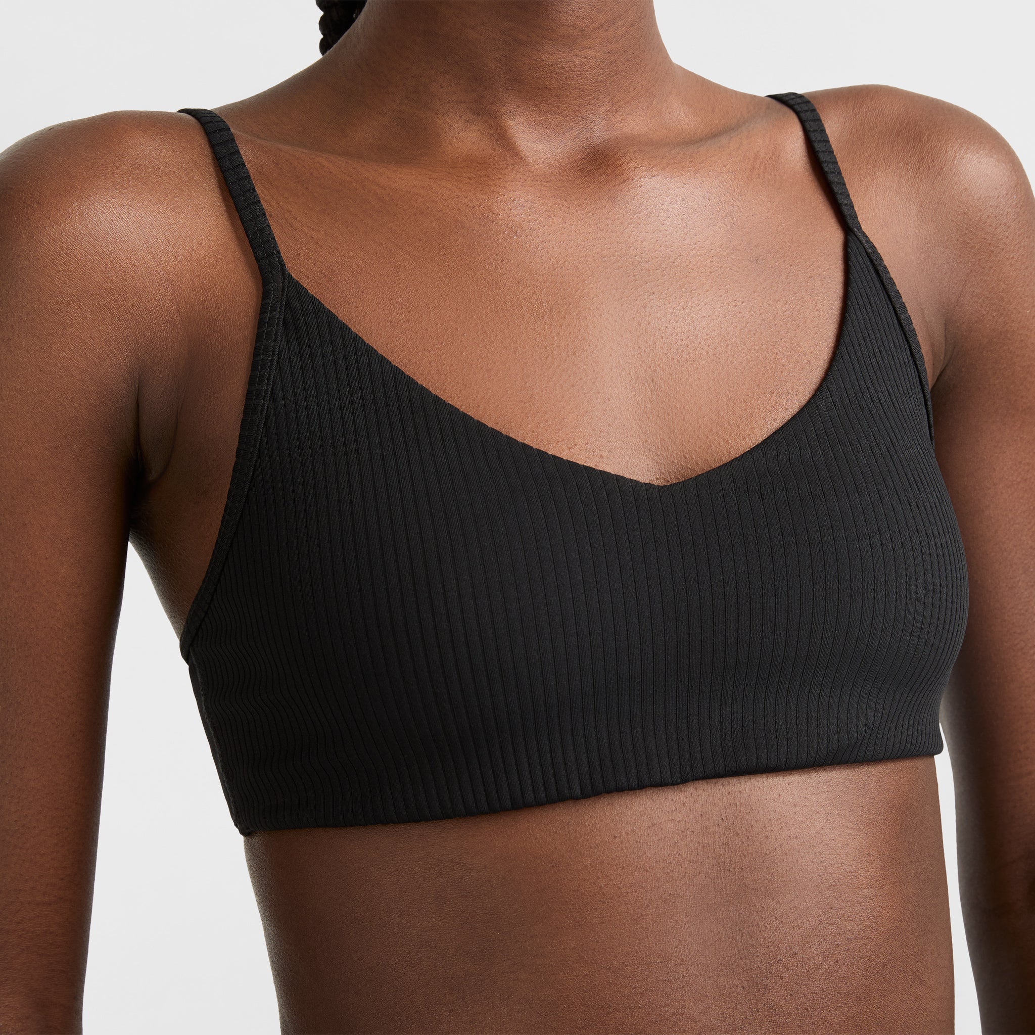 Soft Touch Ribbed Sports Bra, C Logo