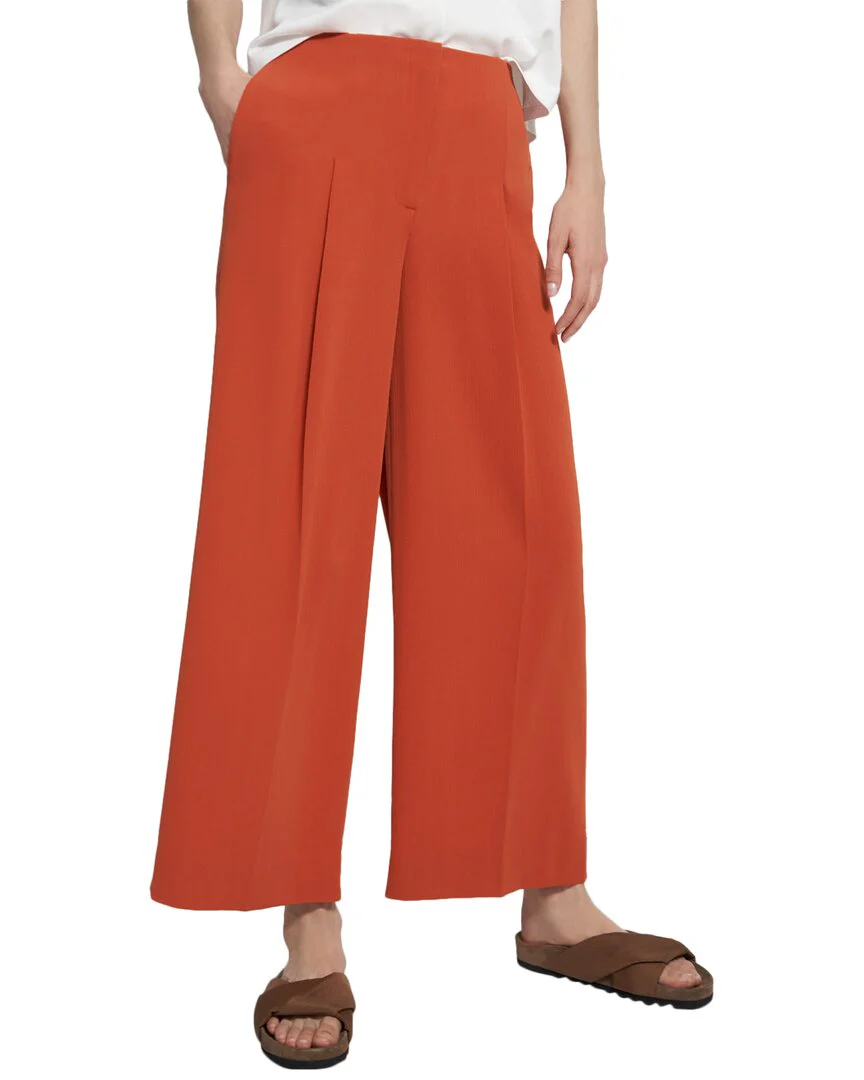 Theory Relaxed Wide Leg Pleated Pant