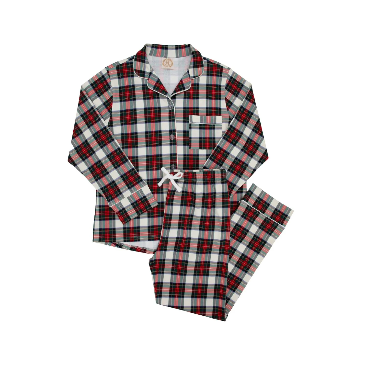 Women's Let Me Lounge Set In Aiken Place Plaid With Palmetto Pearl