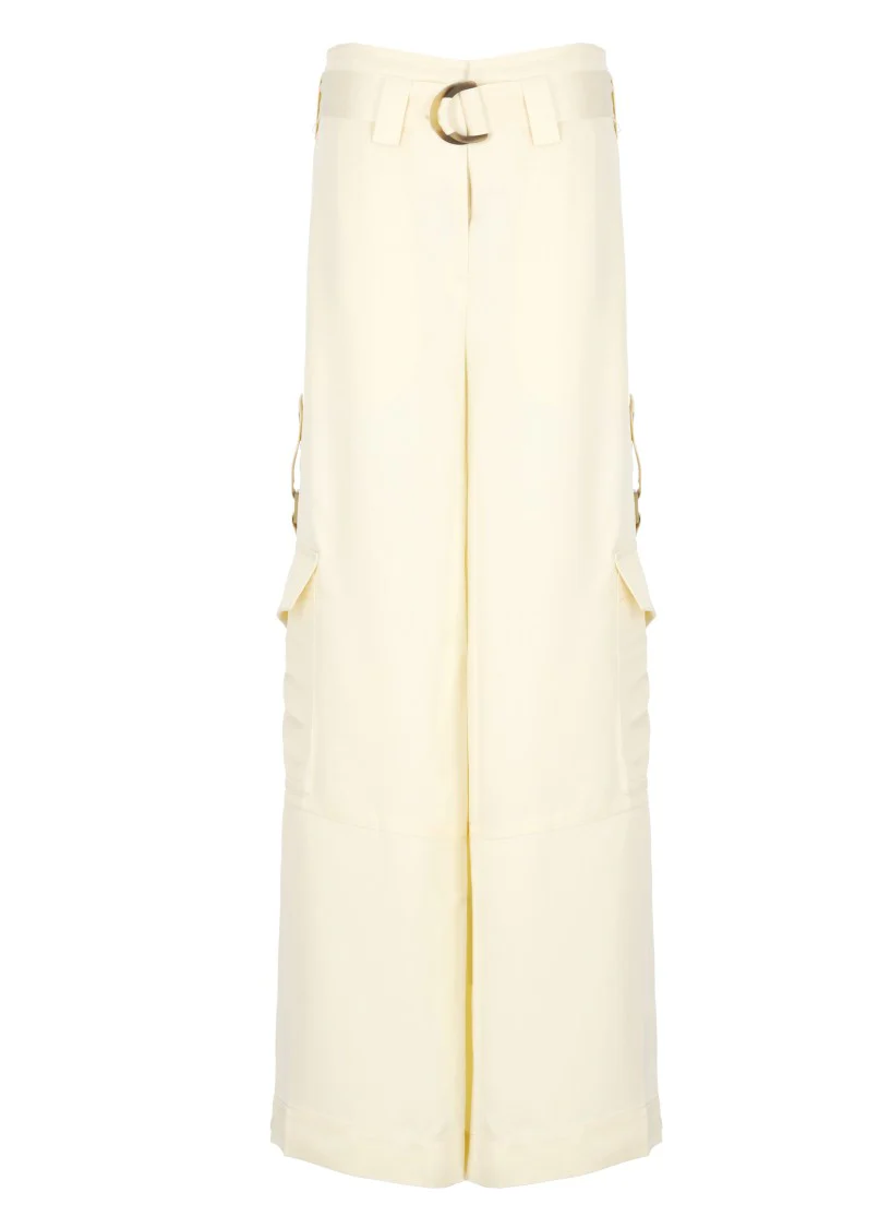 Ivory Viscose Pants