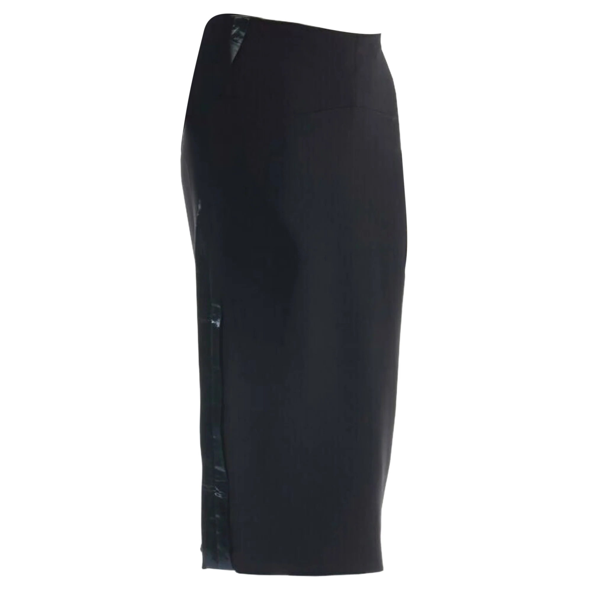 Victoria Beckham silk wool trimmed side pencil skirt