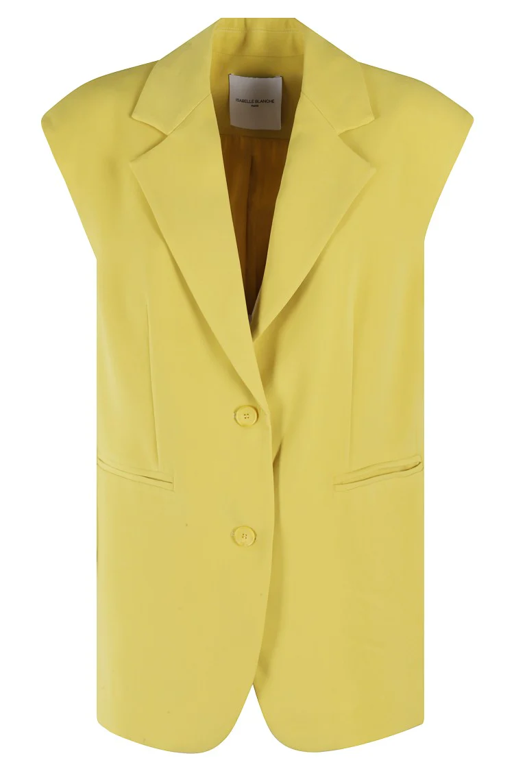 Notched Lapel Gilet In Cady Fabric