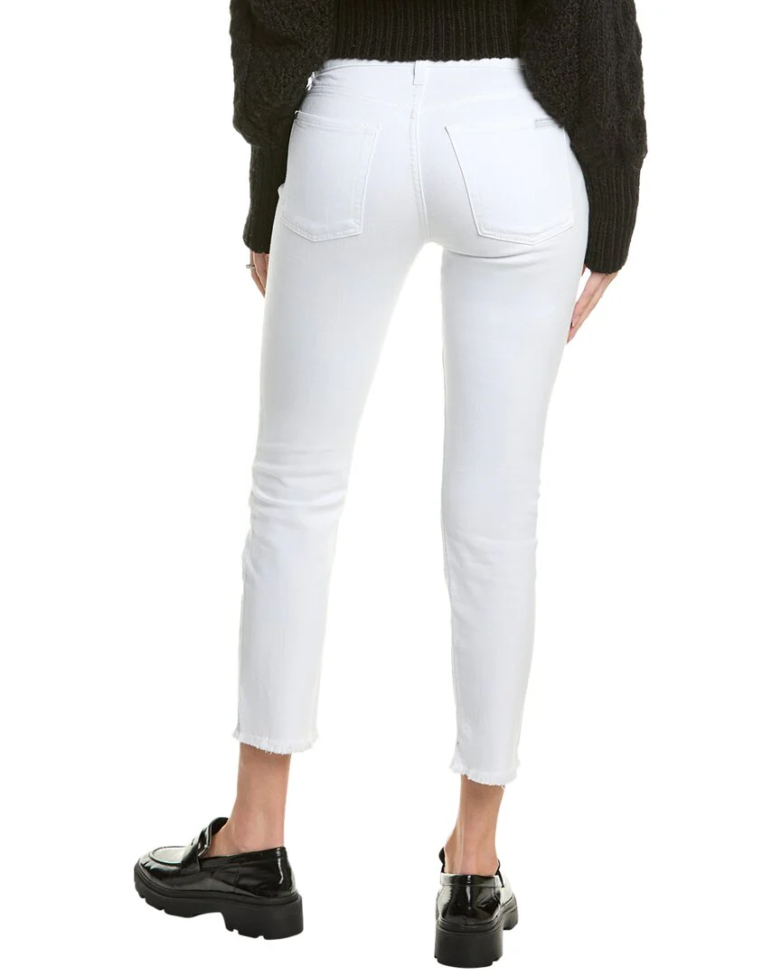 7 For All Mankind Roxanne Ankle White Slim Cigarette Jean