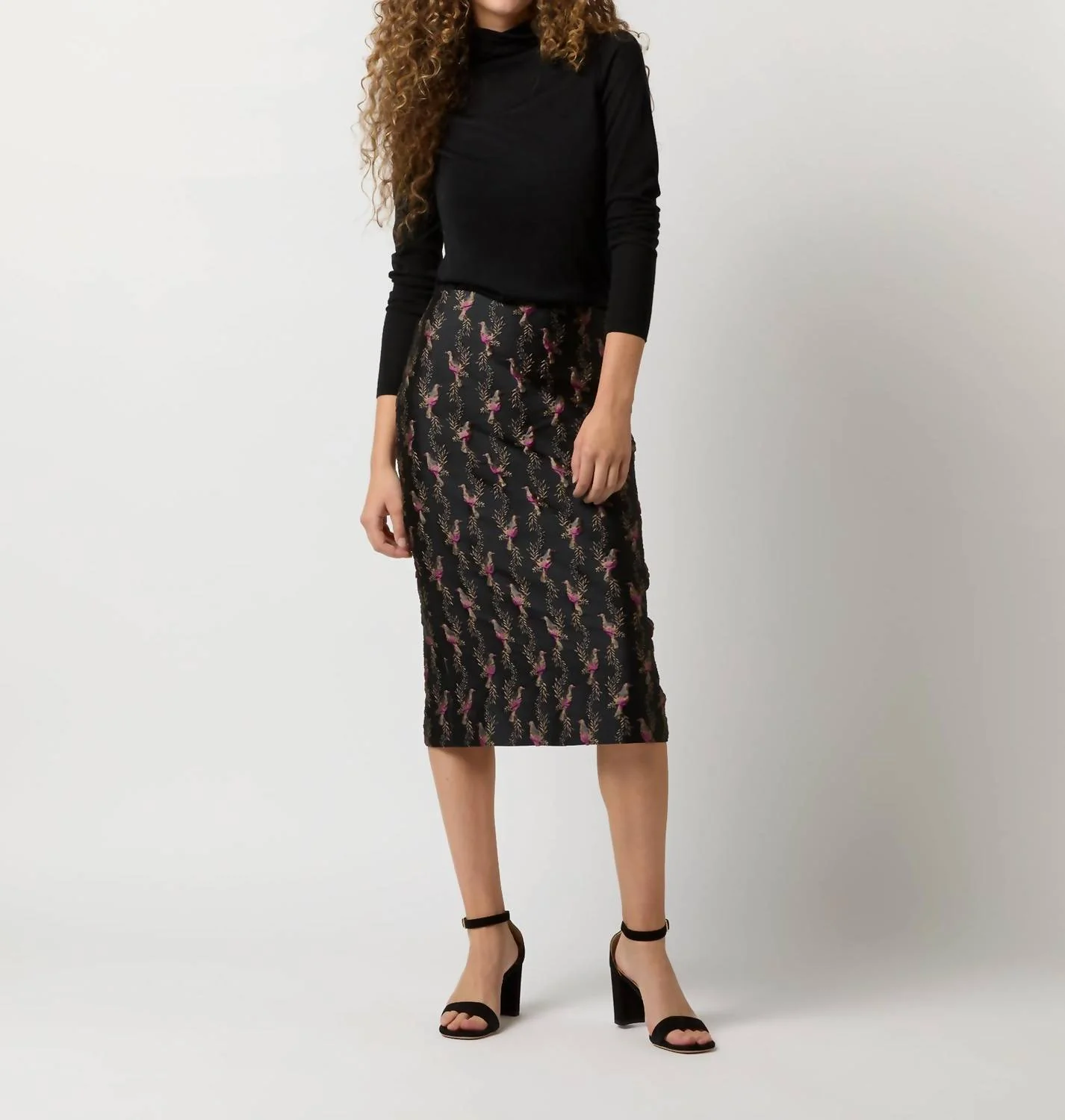 Aurora Skirt In Black/magenta